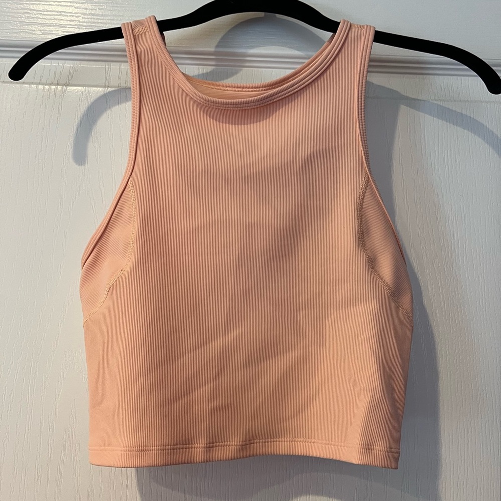 Lululemon Athletica Peach Ribbed Tank Top